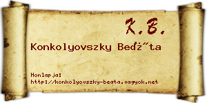 Konkolyovszky Beáta névjegykártya